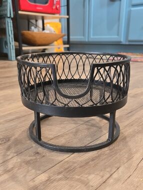 Black Metal Drink Dispenser Holder Or Plant Stand             2 Piece